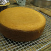 凯西P蛋糕:一个架子上冷却至室温,避免黏性在底部