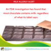 FDA警告黑巧克力含有牛奶