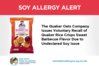 Soy Allergy Alert - Quaker Rice Crisps Sweet Barbecue Flavor