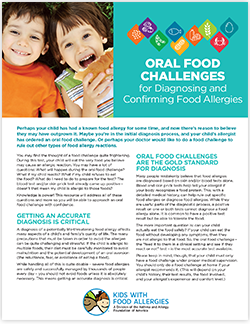 口腔食物诊断和确认食物过敏的挑战