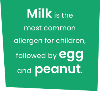 牛奶对儿童图形是最常见的过敏原